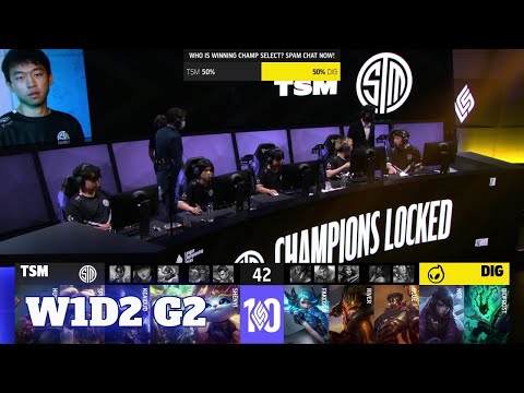 TSM vs DIG | Week 1 Day 2 S12 LCS Spring 2022 | TSM vs Dignitas W1D2 Full Game