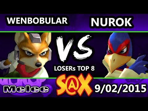 S@X 113 - Wenbobular (Fox) Vs. Nurok (Falco) SSBM Losers Top 8 - Smash Melee
