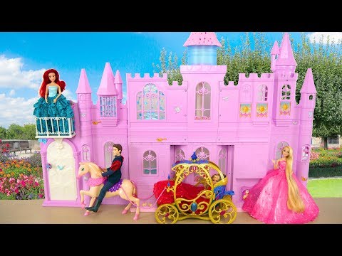 Princess Barbie doll Pink Purple Castle Unboxing & Review Istana boneka Barbie Palácio da Barbie
