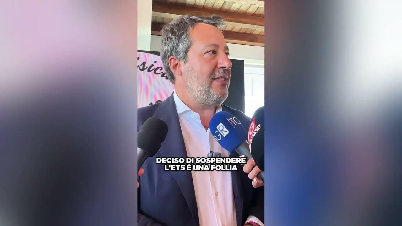 SALVINI: “A BRUXELLES VIVONO SU MARTE, NON SOSPENDERE L'ETS E TASSARE I TRASPORTI È UNA FOLLIA”