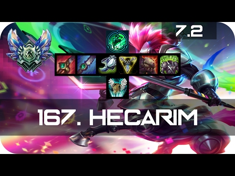 Diamond Hecarim Jungle vs Warwick Season 7 s7 Patch 7.2 2017 Gameplay Guide Build How to Normals