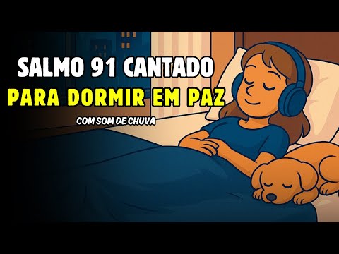 3 HORAS de Salmos Cantados • SALMO 91 com Som de Chuva para Dormir em Paz