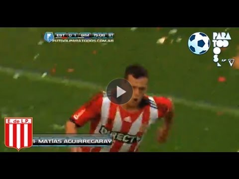 Gol de Aguirregaray. Estudiantes 1 - Gimnasia 1. Fecha 8. Torneo Final 2013. Fútbol Para Todos