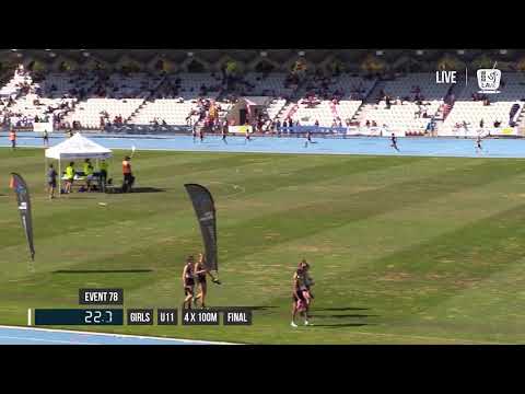 GIRLS U11 4X100M FINAL - 2017 SUBWAY STATE RELAY CHAMPIONSHIPS // LAVicTV