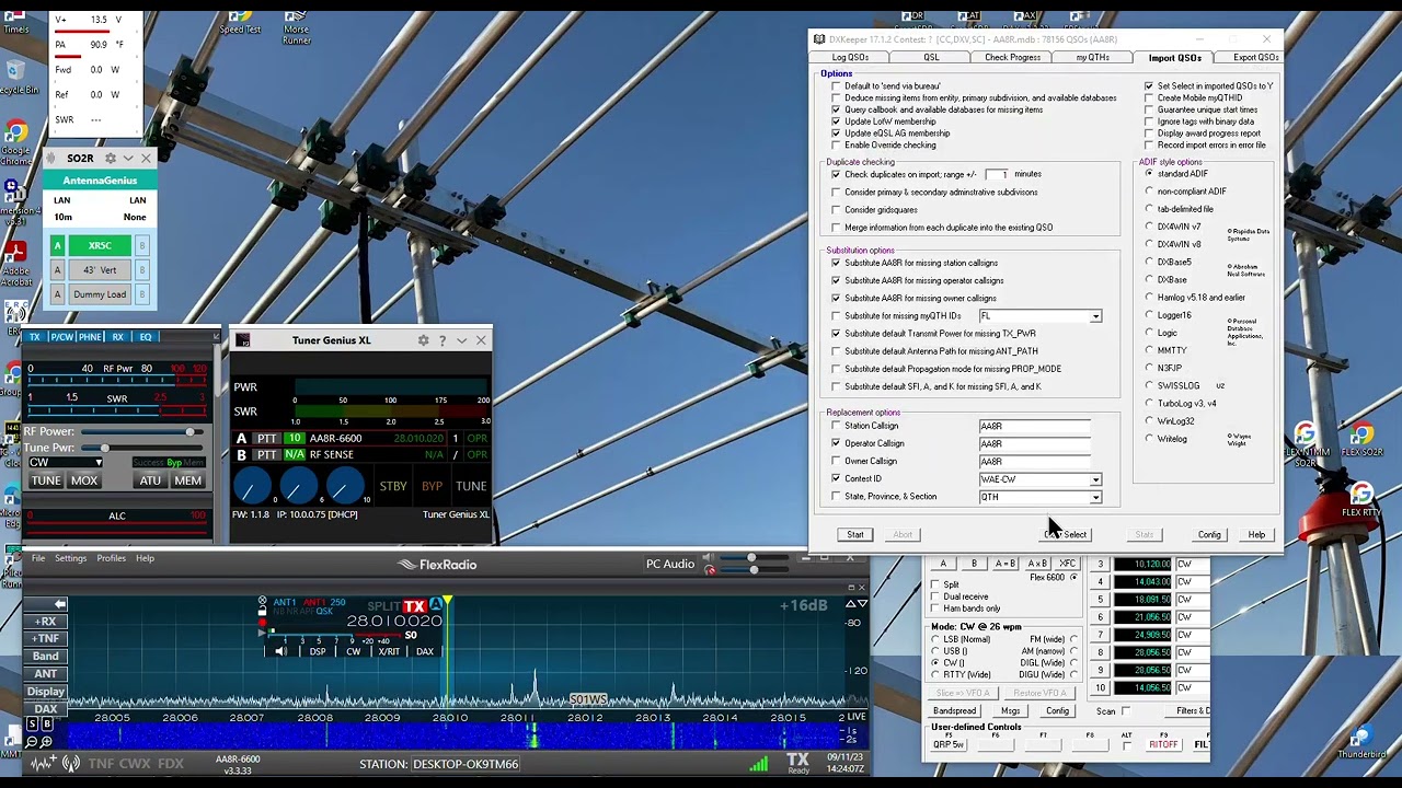 How To record and log a QSO using the DXLab Suite and the WX4E Call Sign.