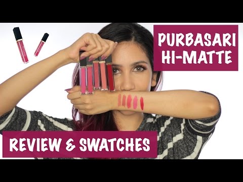 PURBASARI Hi-Matte Lip Cream Swatches & Review | suhaysalim