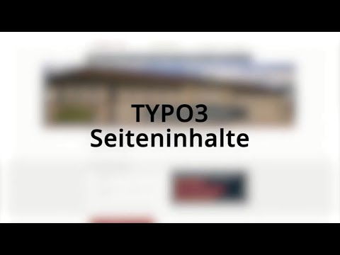 TYPO3 10 Seiteninhalte