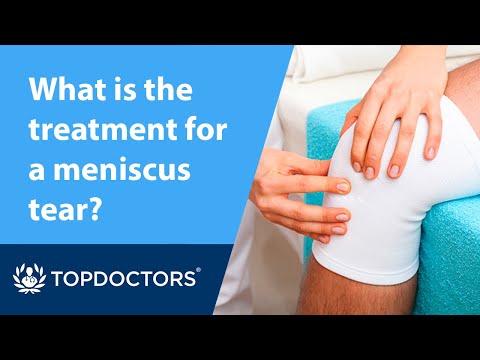 What is the treatment for a meniscus tear?