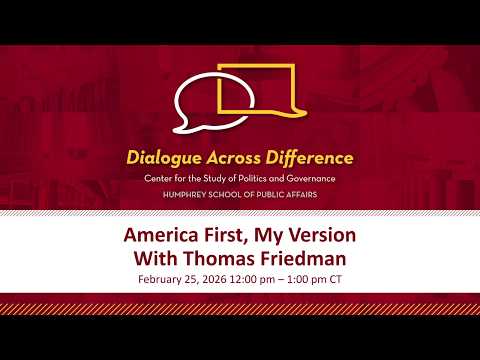 America First, My Version with Thomas Friedman