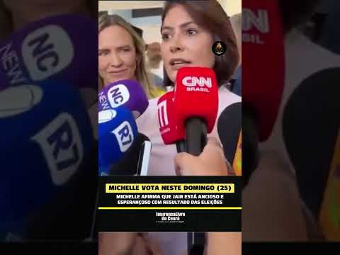 Michelle vota neste domingo (25), e diz que Jair Bolsonaro está ancioso e esperançoso com resultado