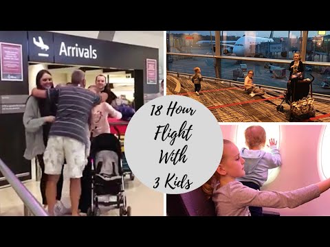 18 Hour Flight With 3 Kids  |  Travel Day To Australia
