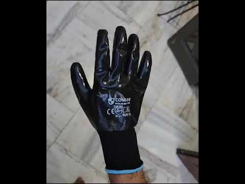 Nitrile Coated Gloves Black