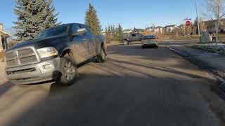 Riding e-bike around a nice residental area on a nice mid fall day.