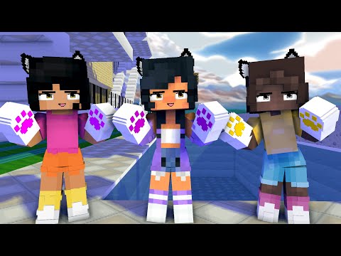 PAW PAW DANCE COUPLE FRIENDS APHMAU, DORA AND AMANDA - MINECRAFT ANIMATION #shorts
