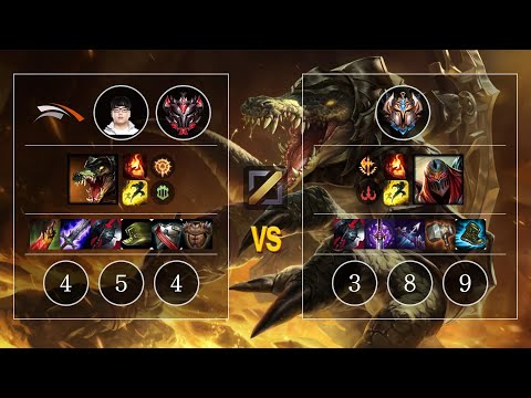HLE Lava Renekton vs Zed Mid - KR Patch 10.13