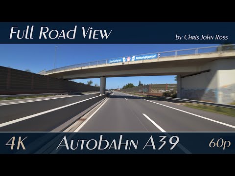 Autobahn (A39), Germany: Lüneburg (B4) - Handorf - Winsen-Ost - 4K (2160p/60p) Ultra HD