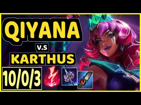 MINERVA (QIYANA) vs KARTHUS - 10/0/3 KDA JUNGLE CHALLENGER GAMEPLAY - BR