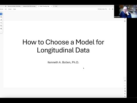 Kenneth A. Bollen on Choosing Models for Longitudinal Data Analysis