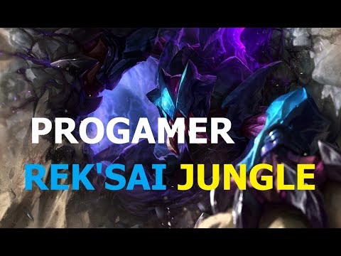 Progamer - Rek'Sai Jungle Ranked Patch 9.9 Korean - League of legends gameplay