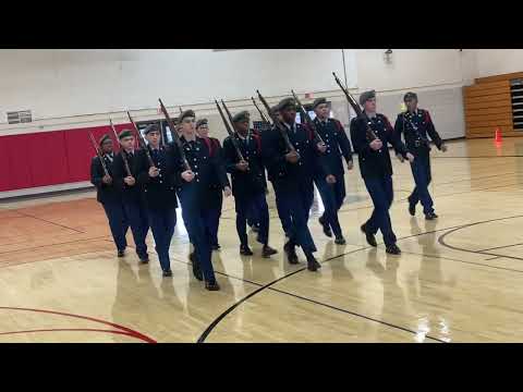 Union HS Army JROTC Armed Regulation Team at Delsea HS Drill Competition