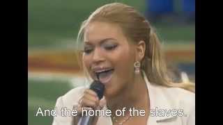 Beyonce sings National Anthem, Super Bowl 47, New World Order lyrics