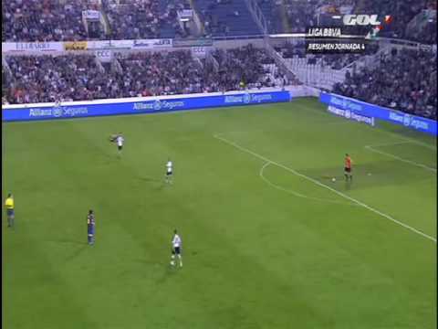 Racing - Barcelona (Liga BBVA 2009/2010: Resumenes 4ª Jornada)