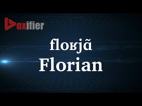 How to Pronunce Florian in French - Voxifier.com
