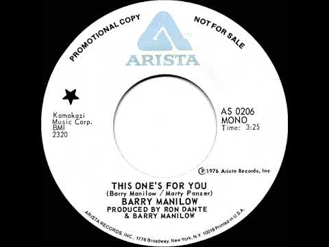 1976 Barry Manilow - This One’s For You (mono radio promo 45)