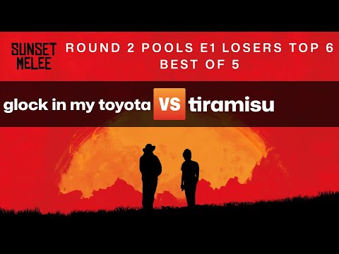 Sunset Melee Round 2 Pools E1 Losers Top 6 — glock in my toyota vs tiramisu — Super Smash Bros Melee