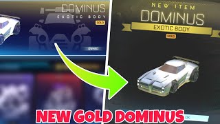 BUYING THE NEW GOLD DOMINUS IN ROCKET LEAGUE | ROCKET LEAGUE GOLD DOMINUS
