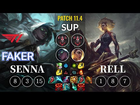 T1 Faker Senna vs Rell Sup - KR Patch 11.4