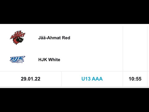 Jää-Ahmat Red - HJK White / U13 29.1.2022 (AAA)