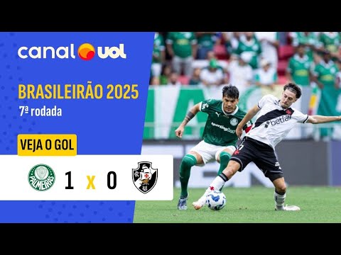 PALMEIRAS  1 X 0 VASCO: VEJA O GOL DE VITOR ROQUE NO JOGO PELA 7ª RODADA DO CAMPEONATO BRASILEIRO