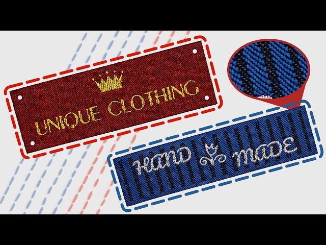 Printed and woven fabric labels & tags for clothing