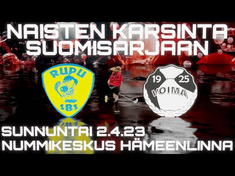 Naiset SBS RUPU vs. VOIMA. Karsinta Suomisarjaan. 2.4.2023 Nummikeskus, Hämeenlinna