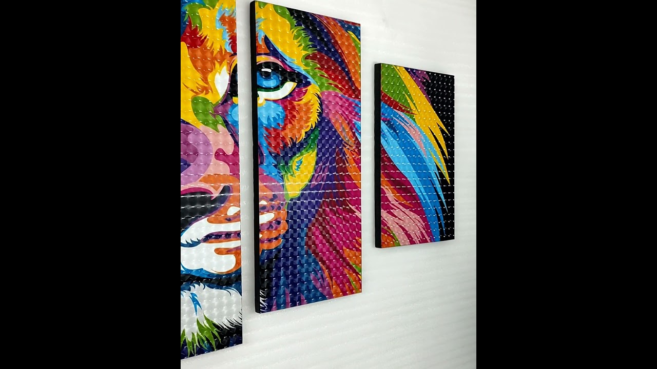 Cuadro moderno con efecto reflectante de luz.