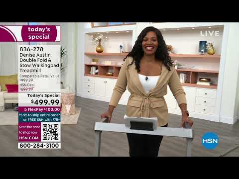 Denise Austin Double Fold   Stow Walkingpad Treadmill