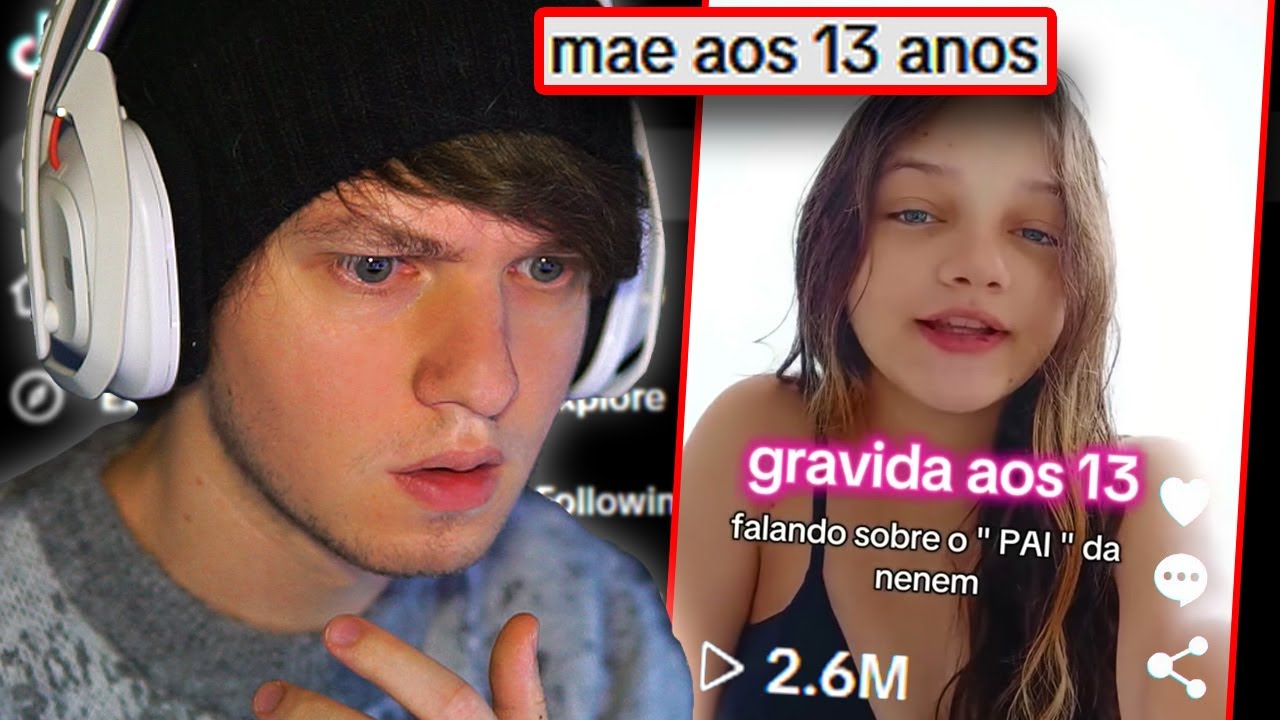 Vendo a TikToker grávida aos 13 anos