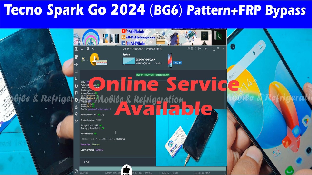 Tecno Spark Go 2024 (BG6) Pattern and FRP Reset with TSM Pro Tool