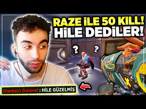 RAZE İLE 50 KİLL ALDIM!! ADAMLAR HİLE DEDİ!! YENİ REKORUM | Valorant