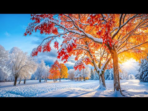 Winter January Piano Music ❄️ Beautiful Winter Scenes, Stress Relief, Healing and Relaxing Music