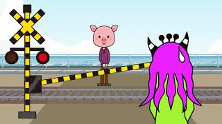 【ふみきりアニメ】 なぞなぞトレイン