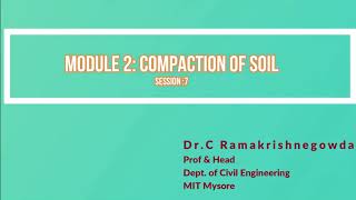 Field Compaction and Proctor Needle Method/5th SEM/ M2/18CV54(GT)/S-7
