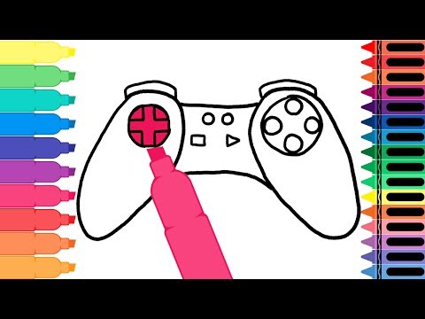 How to Draw Game Controller - Simple Drawings for Kids Art Colors for Kids - Tanimated Toys Video