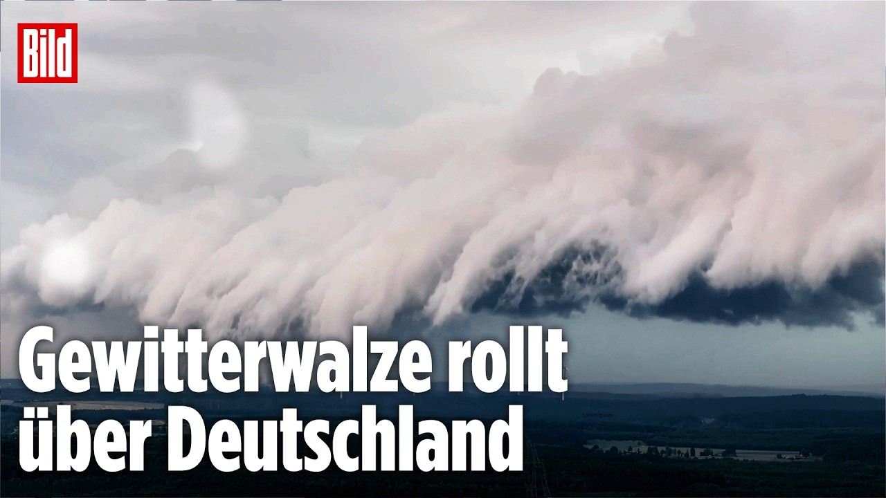 GEWITTER ÜBER DEUTSCHLAND: Blitze, Mega-Wolke und Starkregen von Nord bis Süd!