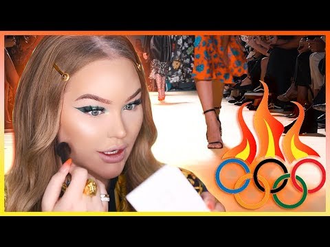 THE OLYMPICS OF MAKEUP: Backstage at VERSACE! Video
