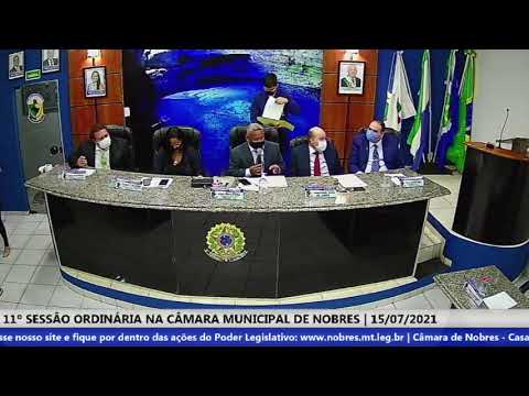 Continuação da 11º Sessão Ordinária na Câmara Municipal de Nobres | 15/07/2021