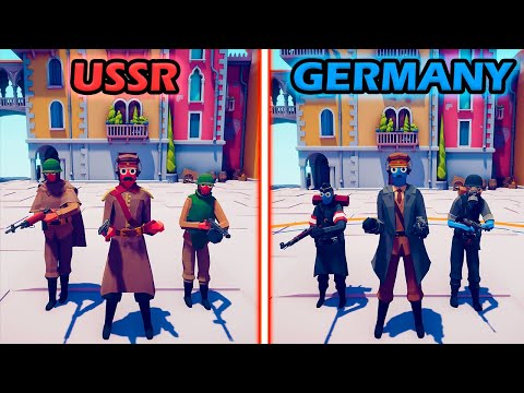 USSR RED ARMY vs GERMANY ARMY | WW 2 - Totally Accurate Battle Simulator | TABS