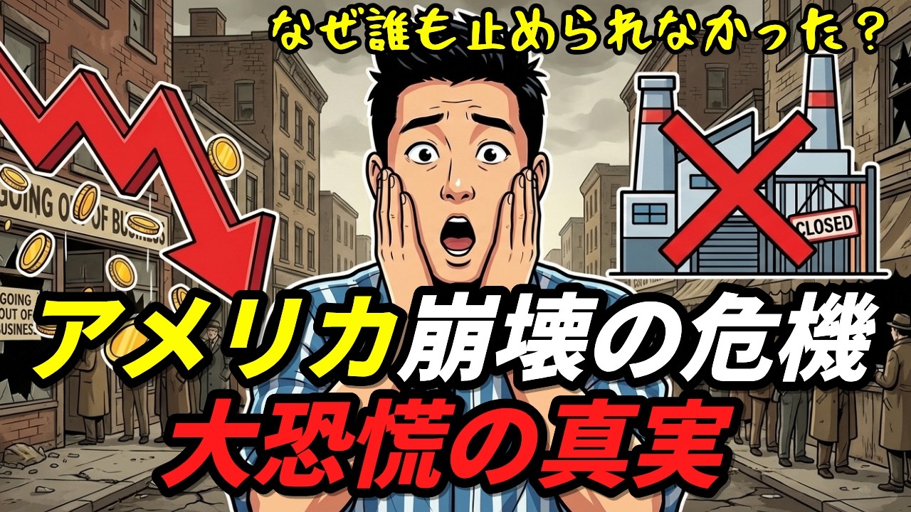 アメリカが崩壊しかけた大事件！大恐慌、経済危機、ニューディール｜世界を変えた災害を一気に解説