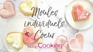 Silikonová forma na čokoládu diamantová srdce sada 6 ks